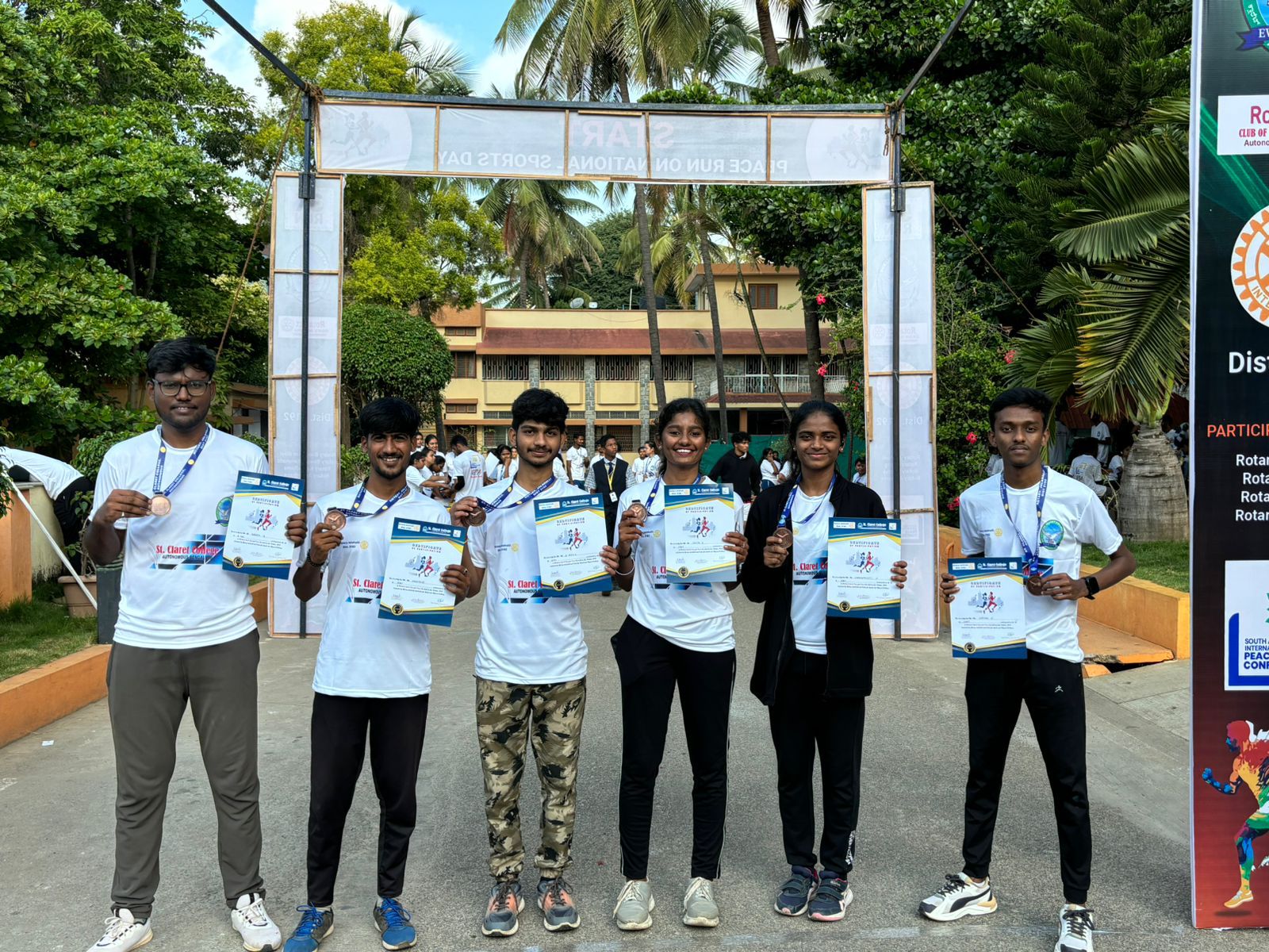 ISME UG Students participated in 'Run for Peace' Marathon Race organized by St.Claret College