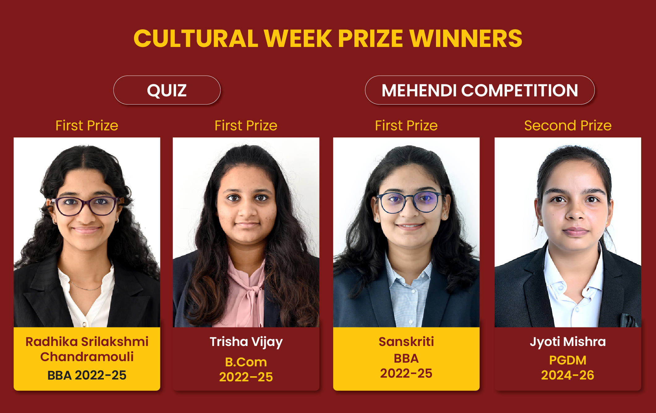 Cultural Week Prize Winners